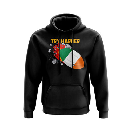 Ireland Try Harder Rugby Hoody (Black)_0