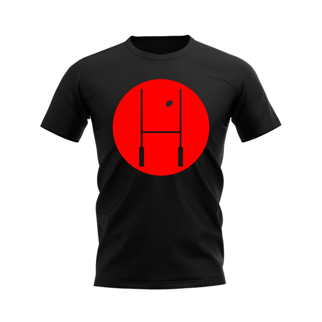 Between The Posts Red Circle Rugby T-Shirt (Black)_0