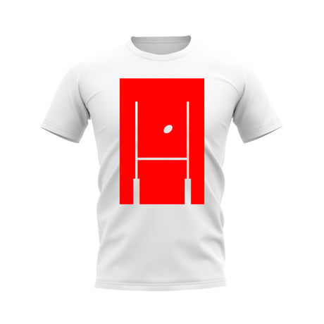 Between The Posts Red Logo Rugby T-Shirt (White)_0