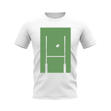 Between The Posts Green Logo Rugby T-Shirt (White)_0