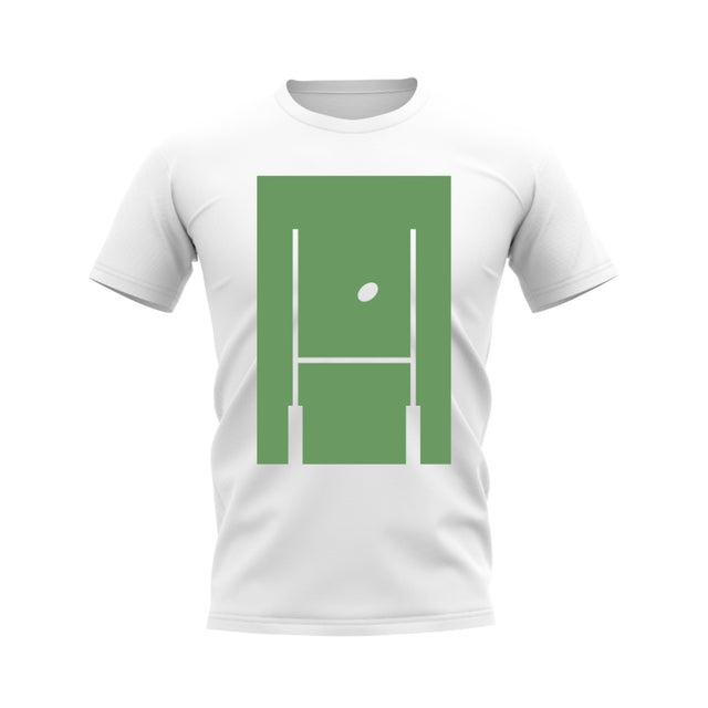 Between The Posts Green Logo Rugby T-Shirt (White)_0