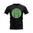 Between The Posts Green Circle Rugby T-Shirt (Black)_0