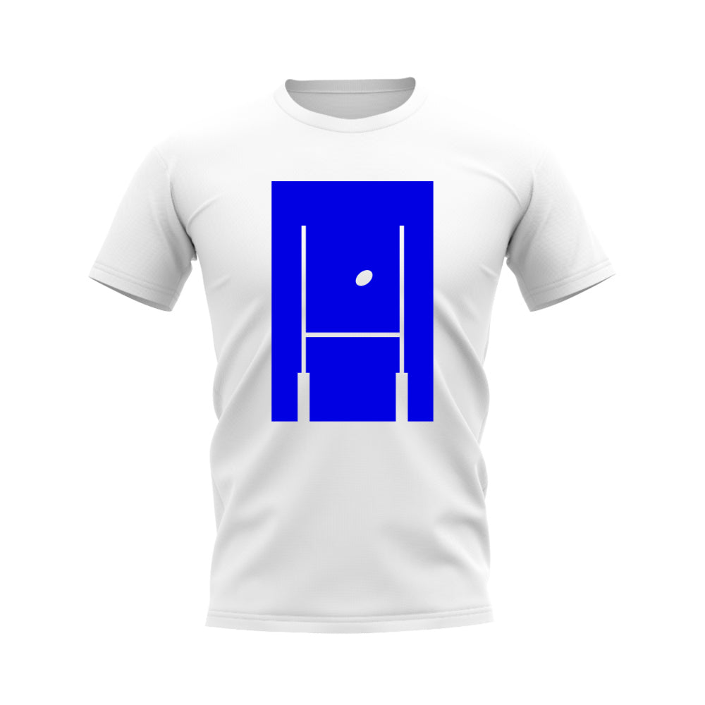 Between The Posts Blue Logo Rugby T-Shirt (White)_0