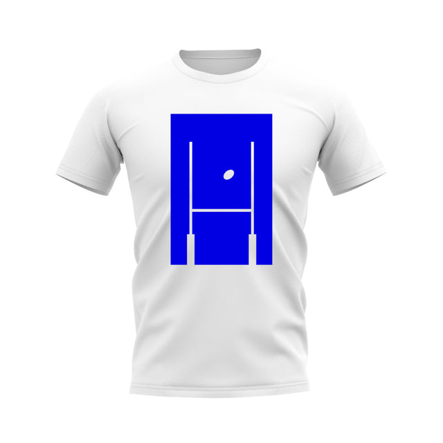 Between The Posts Blue Logo Rugby T-Shirt (White)_0