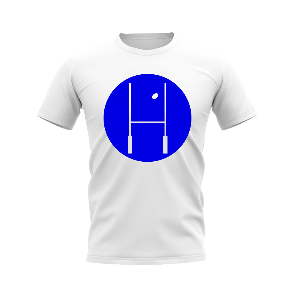 Between The Posts Blue Circle Rugby T-Shirt (White)_0