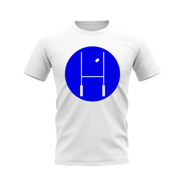 Between The Posts Blue Circle Rugby T-Shirt (White)_0
