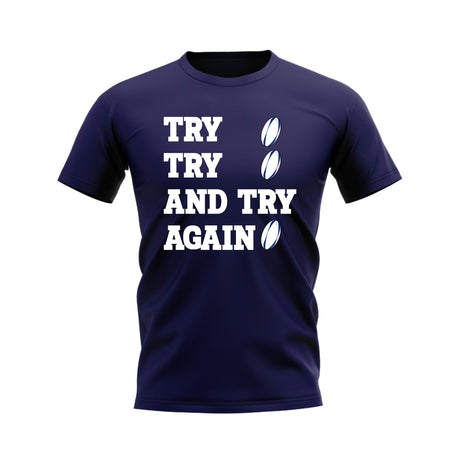 Try, Try & Try Again T-Shirt (Navy)_0