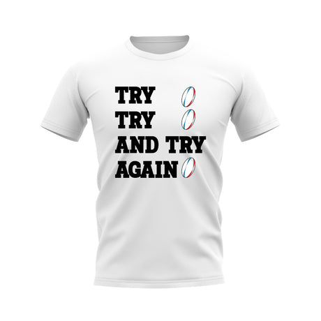 Try, Try & Try Again T-Shirt (White)_0