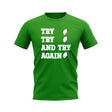 Try, Try & Try Again T-Shirt  (Green)_0