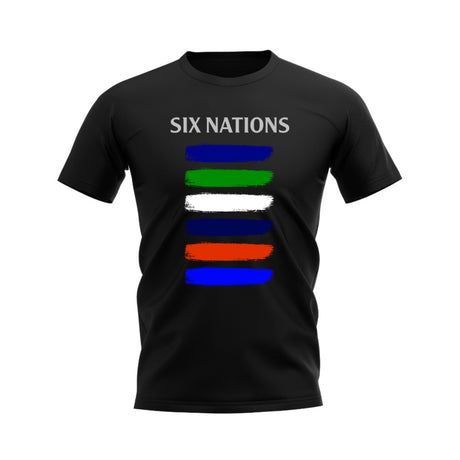 6 Nations Countries T-Shirt (Black)_0