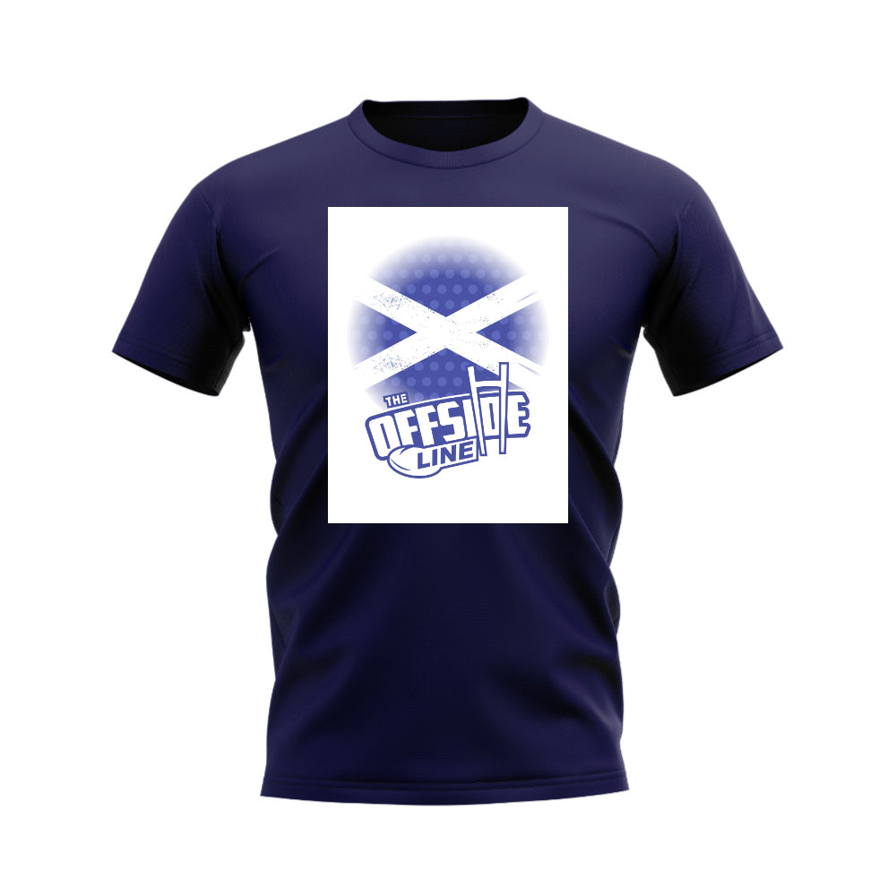 The Offside Line Scotland Flag T-Shirt (Navy)_0
