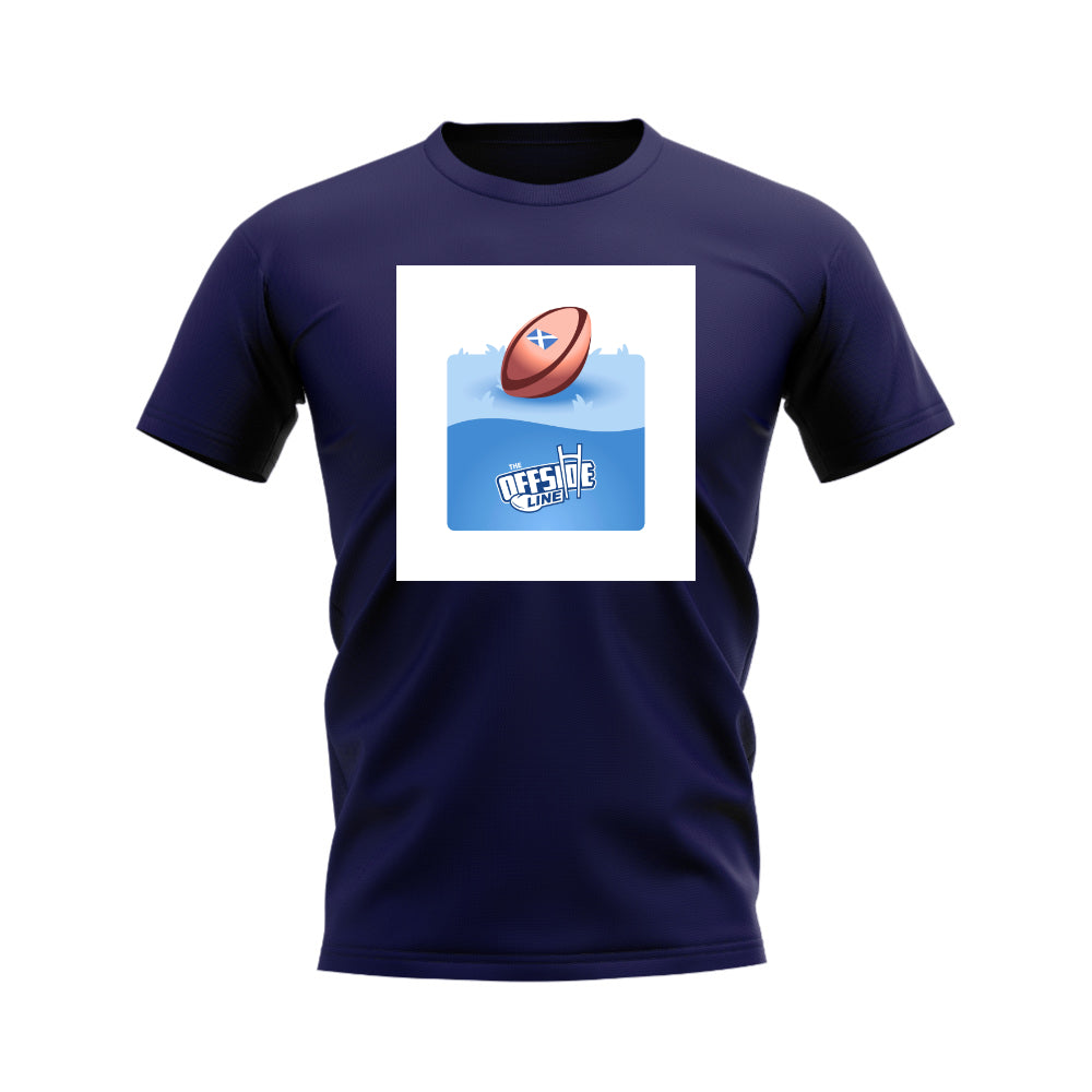 The Offside Line Scotland Rugby Pitch T-Shirt (Navy)_0