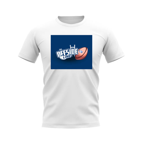 The Offside Line Rugby Ball Logo T-Shirt (White)_0