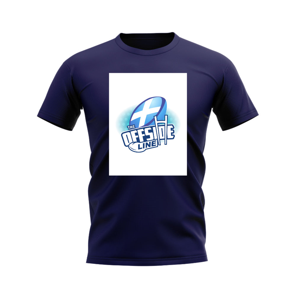 The Offside Line Scotland Rugby Ball Logo T-Shirt (Navy)_0