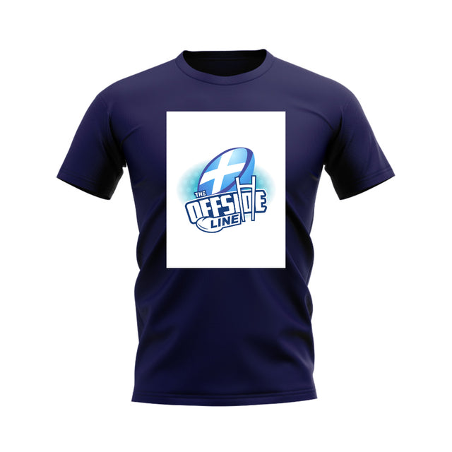 The Offside Line Scotland Rugby Ball Logo T-Shirt (Navy)_0