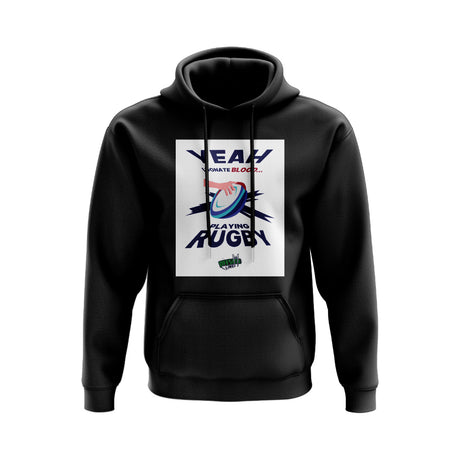 I Donate Blood Rugby Hoody (Black/White)_0