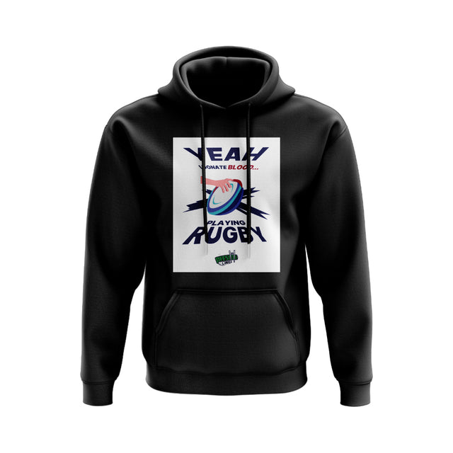 I Donate Blood Rugby Hoody (Black/White)_0