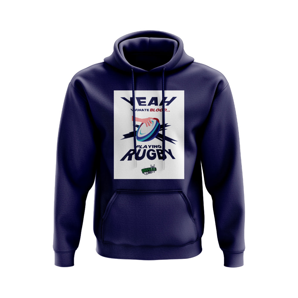 I Donate Blood Rugby Hoody (Navy/White)_0