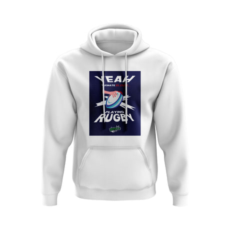 I Donate Blood Rugby Hoody (White/Navy)_0