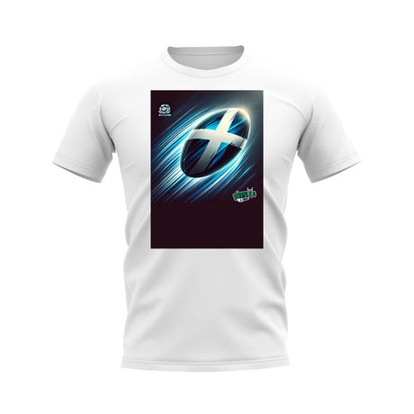 Scotland Rugby Ball  T-shirt (White)_0