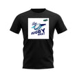 Eat, Sleep, Rugby Repeat T-Shirt - Version 5 (Black/White)_0