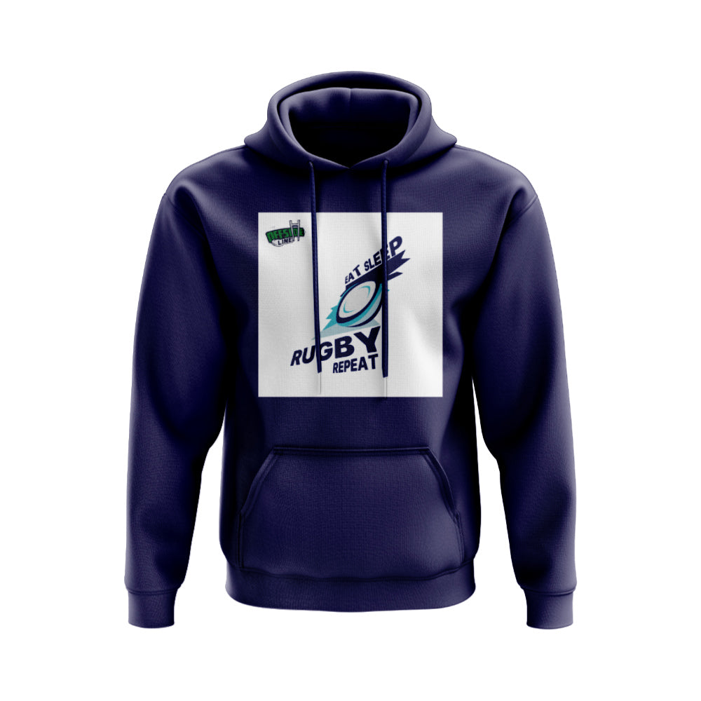 Eat, Sleep, Rugby Repeat Hoody - Version 3 (Navy/White)_0