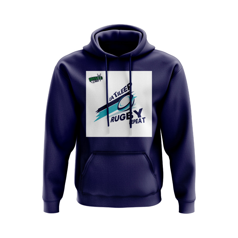 Eat, Sleep, Rugby Repeat Hoody - Version 4 (Navy/White)_0