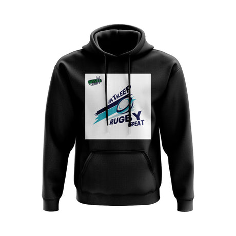 Eat, Sleep, Rugby Repeat Hoody - Version 4 (Black/White)_0