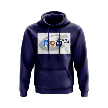 Eat, Sleep, Rugby Repeat Hoody - Version 12 (Navy/White)_0