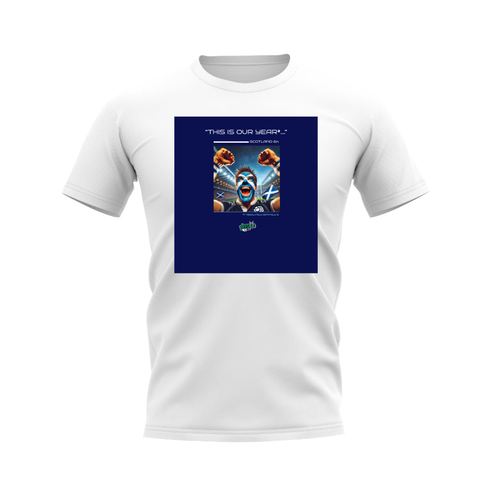 Scotland Our Year Rugby T-shirt - Version 3 (White/Navy)_0