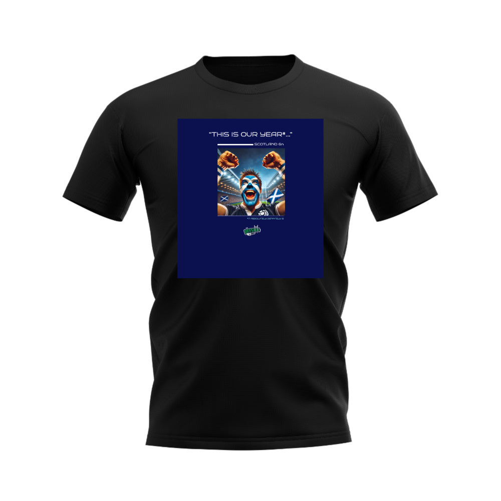 Scotland Our Year Rugby T-shirt - Version 3 (Black/Navy)_0