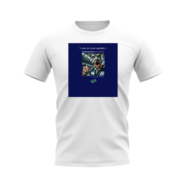 Scotland Our Year Rugby T-shirt - Version 4 (White/Navy)_0