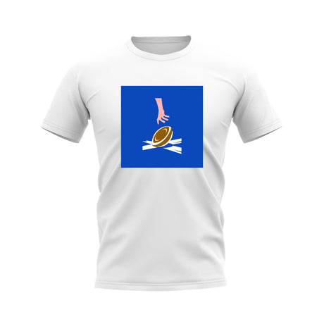 Scotland Rugby Try T-Shirt - Version 2 (White/Blue)_0