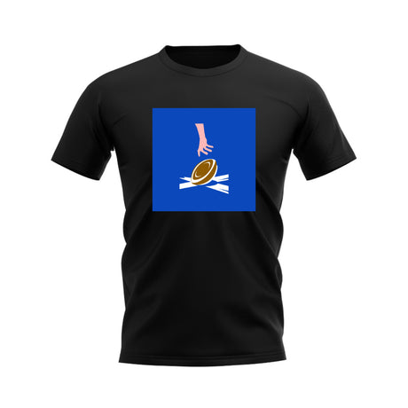 Scotland Rugby Try T-Shirt - Version 2 (Black/Blue)_0