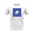 Rugby Ball T-Shirt (White/Blue)_0