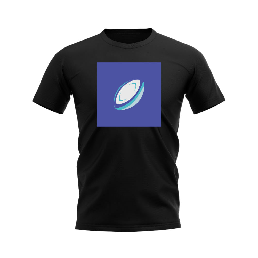 Rugby Ball T-Shirt (Black/Blue)_0