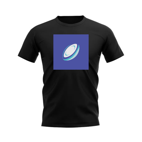 Rugby Ball T-Shirt (Black/Blue)_0