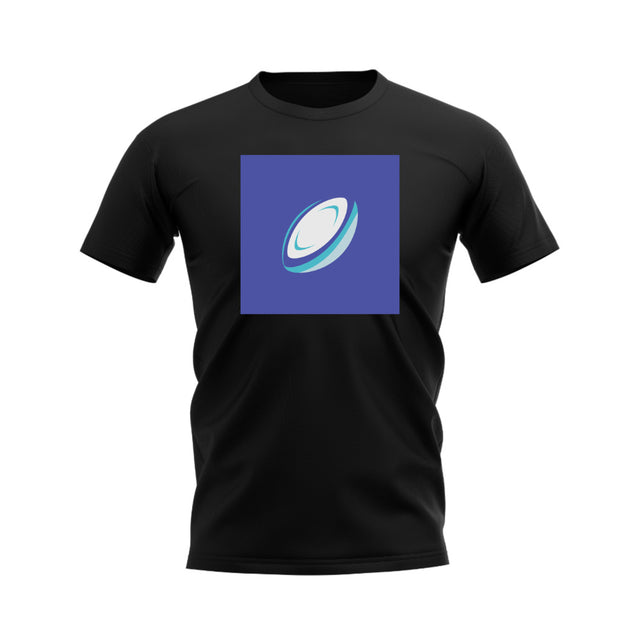 Rugby Ball T-Shirt (Black/Blue)_0