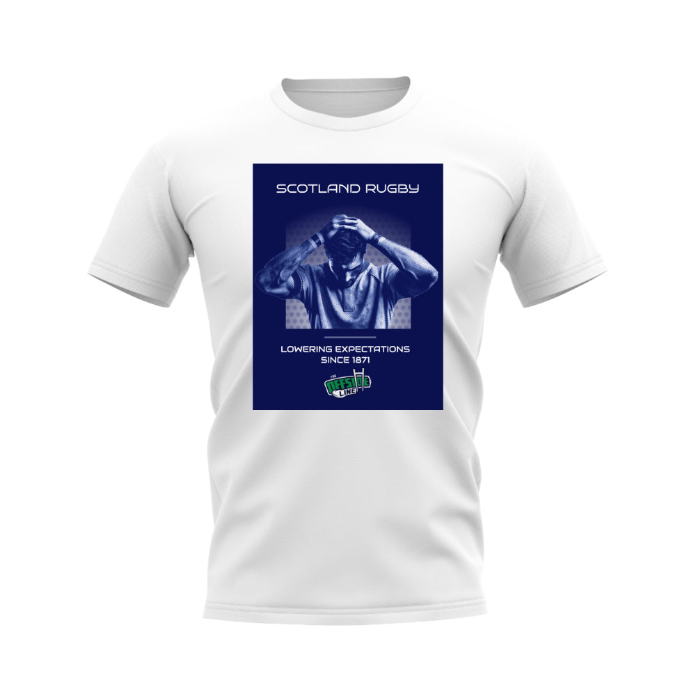 Scotland Expectations T-Shirt - Version 1 (White/Navy)_0