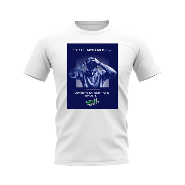 Scotland Expectations T-Shirt - Version 1 (White/Navy)_0