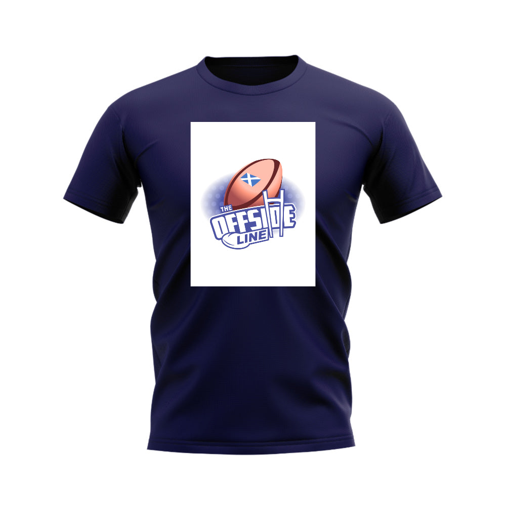 Scotland Ball Offside Line T-Shirt (Black/White)_0