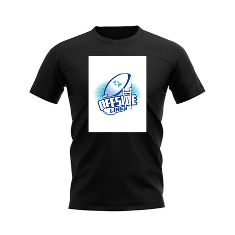 Scotland Offside Line Logo Rugby T-Shirt - Version 2 (Black/White)_0