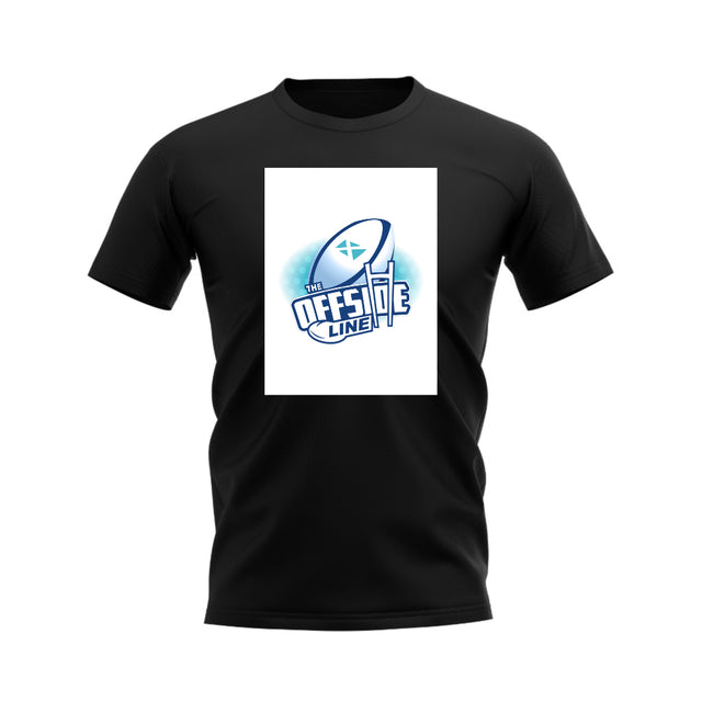 Scotland Offside Line Logo Rugby T-Shirt - Version 2 (Black/White)_0