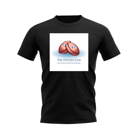 Scotland Offside Line Logo Rugby T-Shirt - Version 4 (Black/White)_0