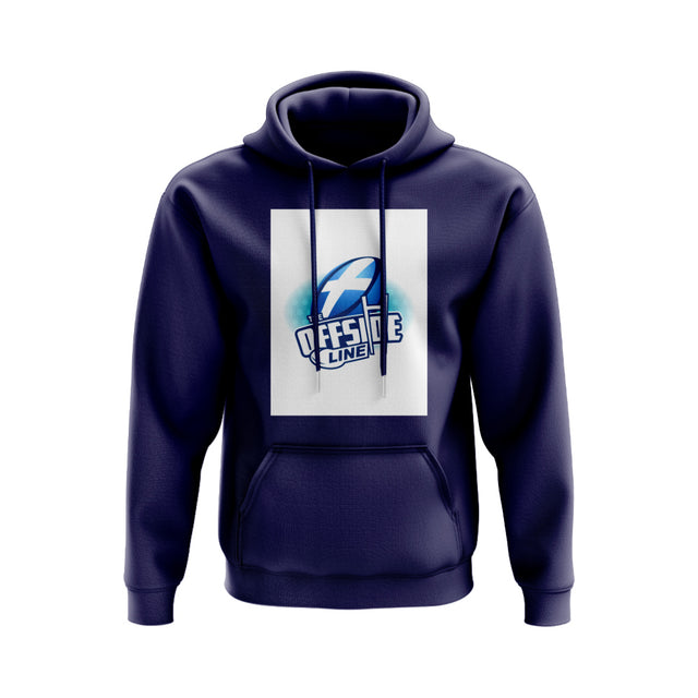 Scotland Offside Line Logo Rugby Hoody - Version 1 (Navy/White)_0