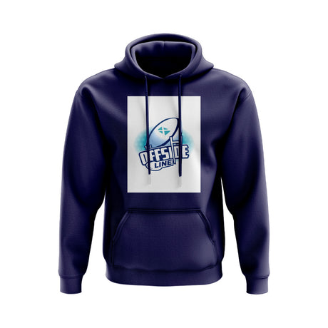 Scotland Offside Line Logo Rugby Hoody - Version 2 (Navy/White)_0