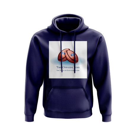 Scotland Offside Line Logo Rugby Hoody - Version 4 (Navy/White)_0