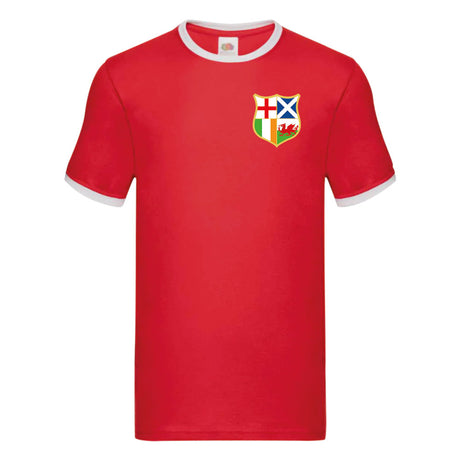 British and Irish Lions Ringer T-Shirt (Red)_0