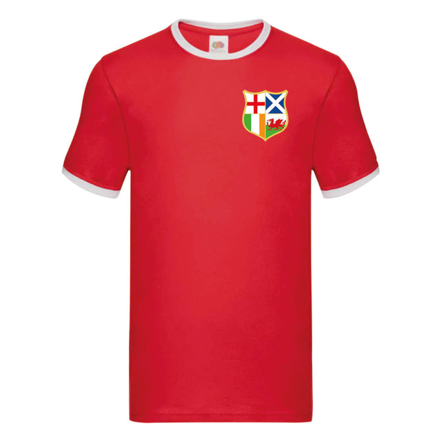 British and Irish Lions Ringer T-Shirt (Red)_0