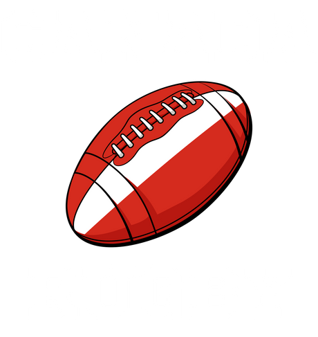 Canada Rugby Ball T-Shirt  (Red) - Ladies_1